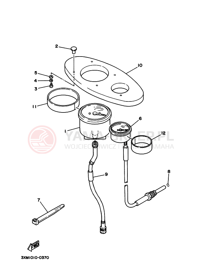 Schemat "licznik" do Yamaha TZ50