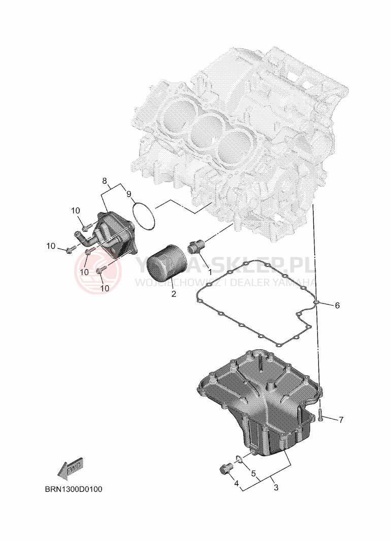 Schemat "Filtr oleju" do Yamaha TRACER 9