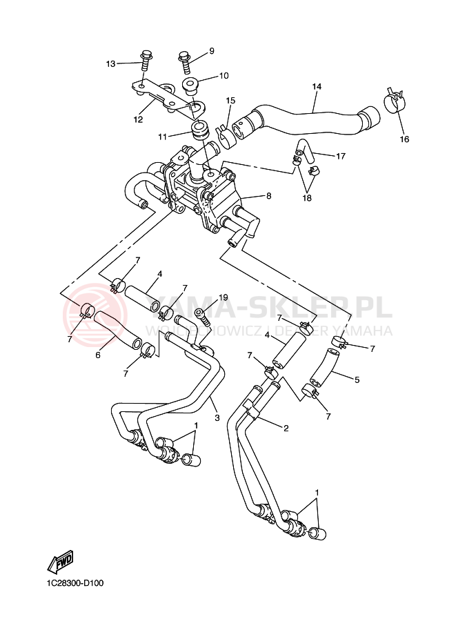 Schemat "System odbioru powietrza" do Yamaha FZS1000S FAZER