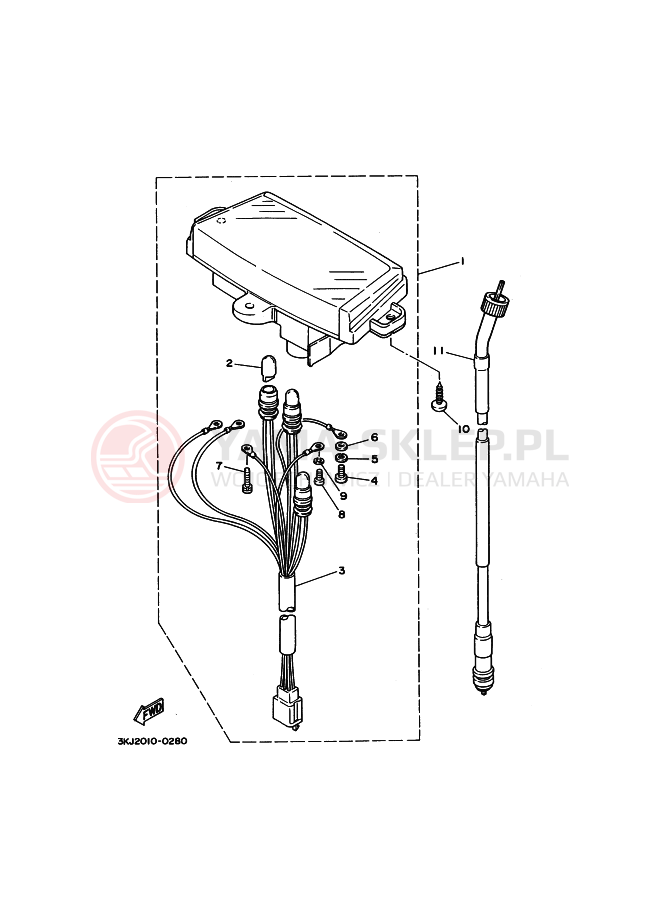 Schemat "licznik" do Yamaha YG50D JOG D