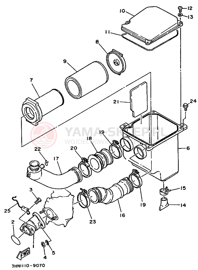 Schemat "Wtrysk paliwa" do Yamaha BIG BEAR 350