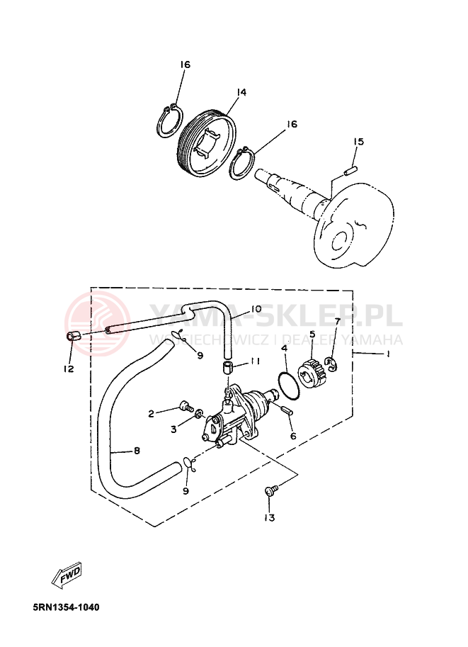 Schemat "Pompa olejowa" do Yamaha NEOS