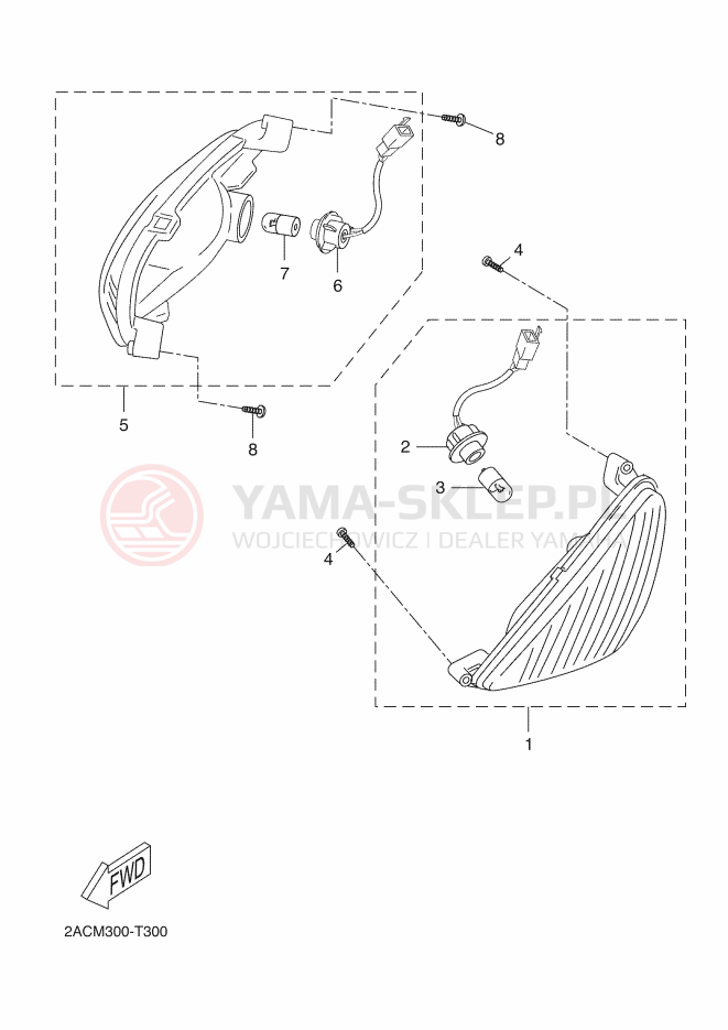 Schemat "kierunkowskazy" do Yamaha NEOS 4