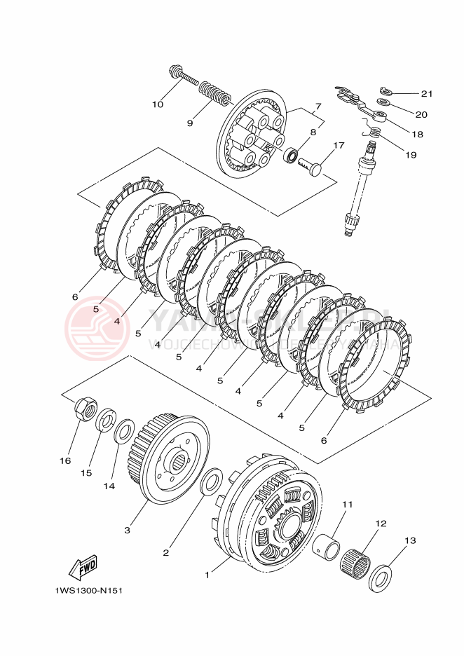 Schemat "sprzęgło" do Yamaha MT-07