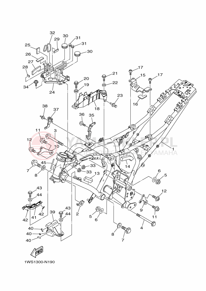 Schemat "rama" do Yamaha MT07