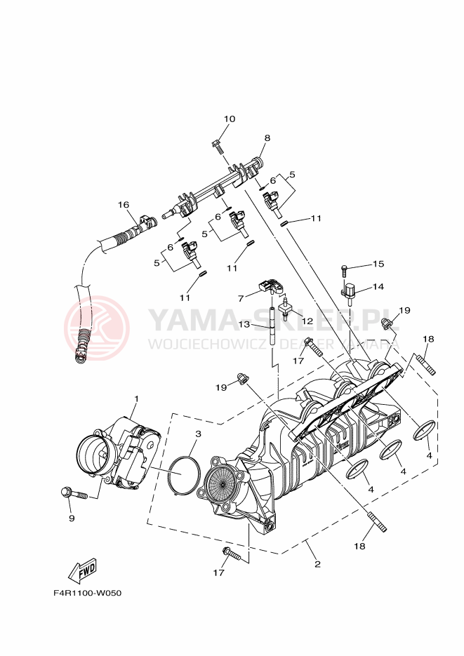 Schemat "Wtrysk paliwa" do Yamaha SJ1050