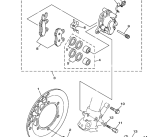 Zacisk hamulcowy tylny do YZ125 (niebieski)