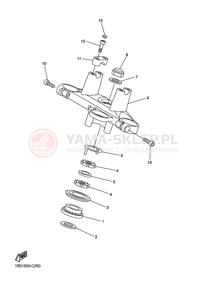 Schemat "Półki zawieszenia" do Yamaha FZ6-N FZ6