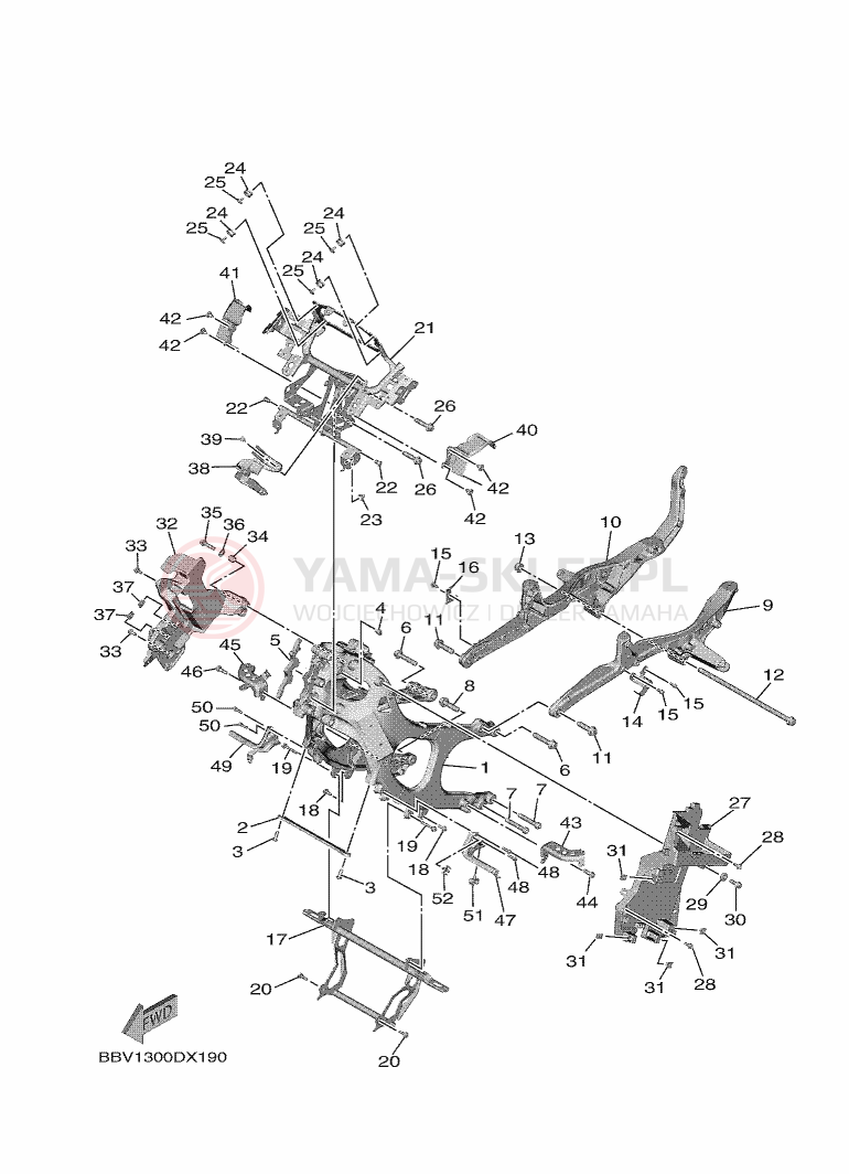 Schemat "rama" do Yamaha TMAX