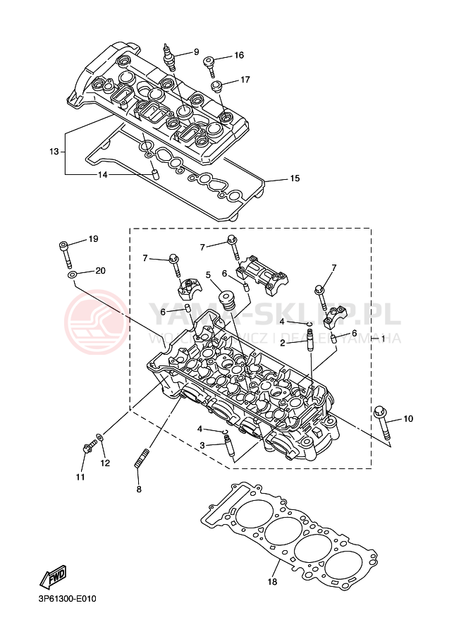Schemat "cylinder" do Yamaha FJR1300A