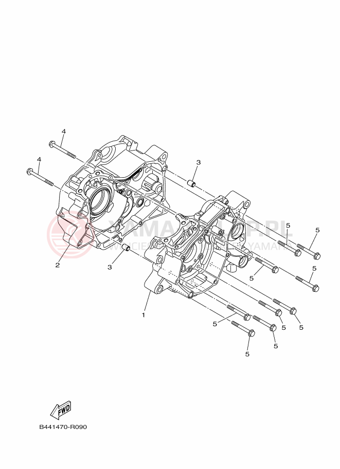 Schemat "Obudowa silnika" do Yamaha YC110D-4