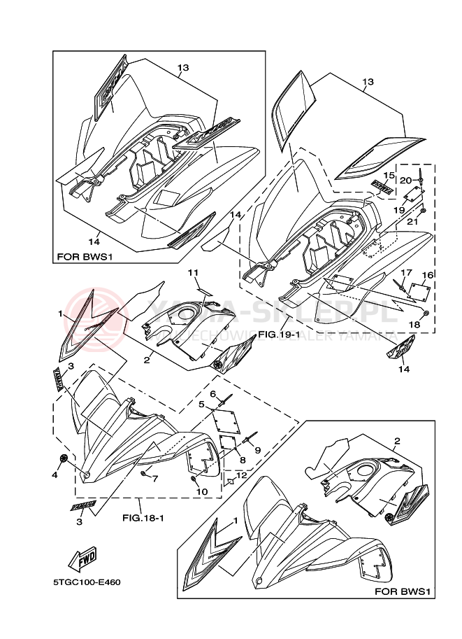 Schemat "naklejki" do Yamaha YFZ450V