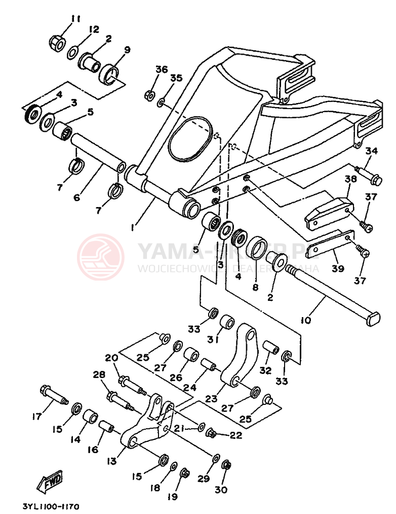 Schemat "wahacz" do Yamaha TZ250