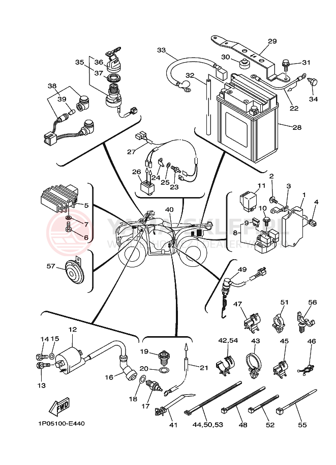 Schemat "układ elektryczny" do Yamaha BRUIN