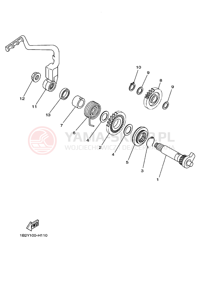 Schemat "rozrusznik" do Yamaha TT-R125LWE