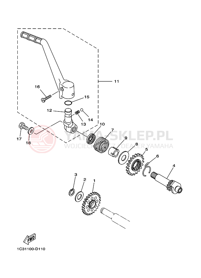Schemat "rozrusznik" do Yamaha YZ125