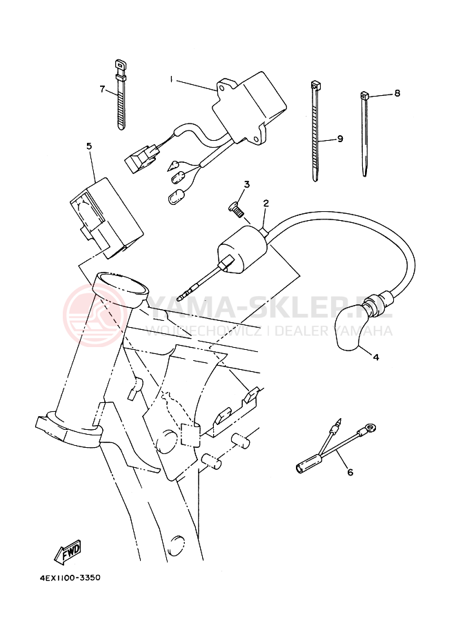 Schemat "układ elektryczny" do Yamaha YZ125