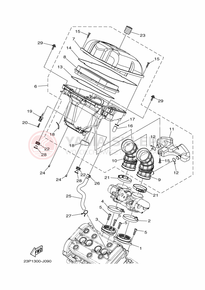 Schemat "Wtrysk paliwa" do Yamaha XT1200Z