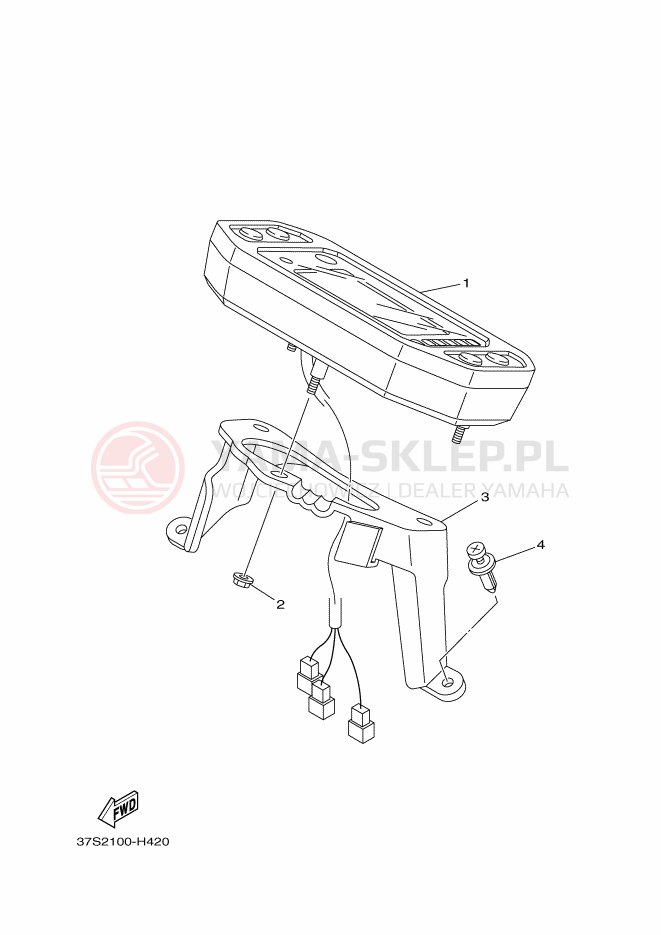 Schemat "licznik" do Yamaha YFM450FWA