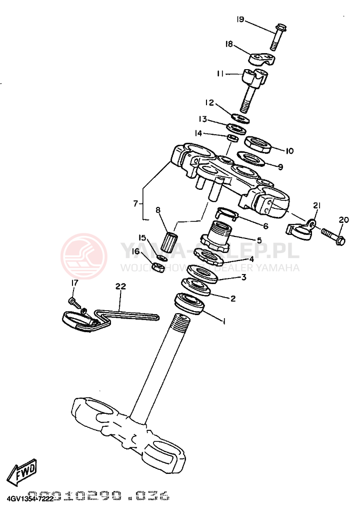 Schemat "Półki zawieszenia" do Yamaha TT600E