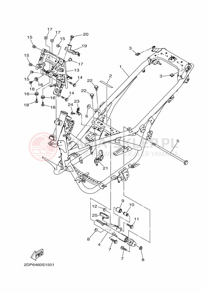 Schemat "rama" do Yamaha NMAX 150