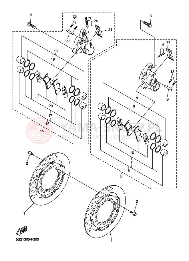 Schemat "Koło przód" do Yamaha FAZER