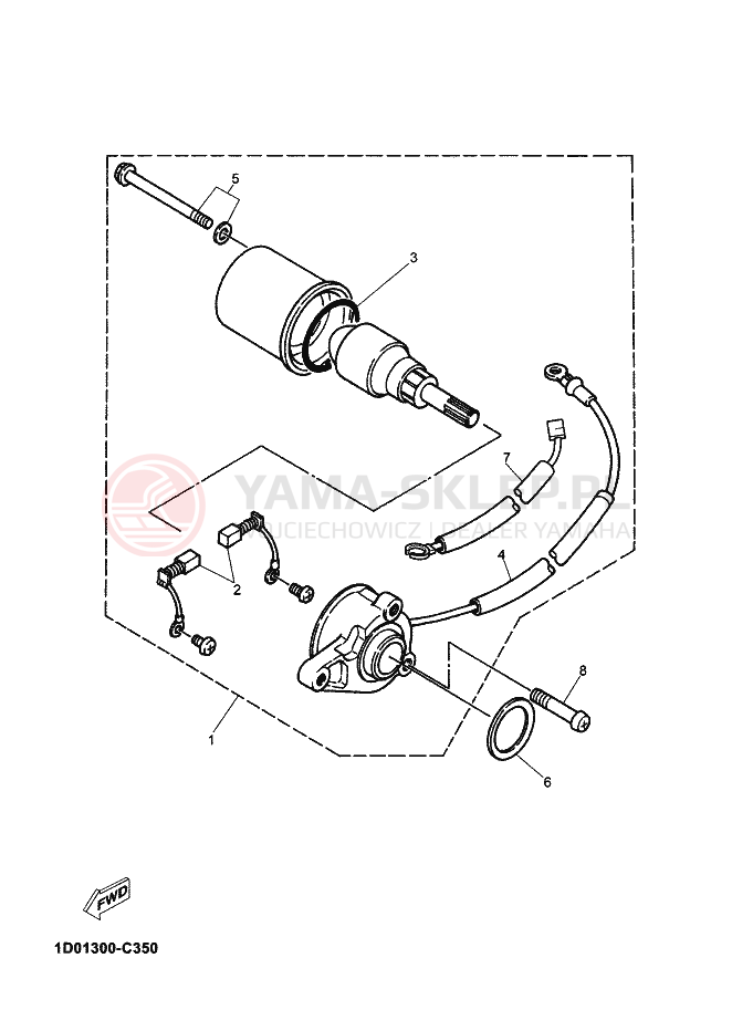 Schemat "rozrusznik" do Yamaha DT125X DT 125 SM