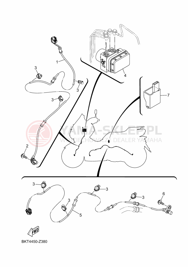 Schemat "SPRZĘT ELEKTRYCZNY 3" do Yamaha NMAX 155