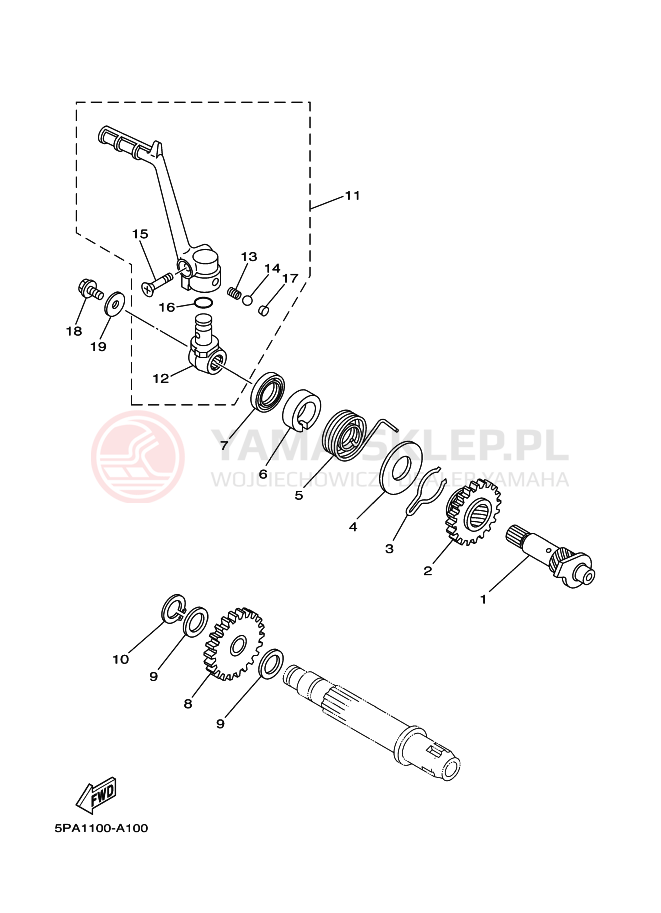 Schemat "rozrusznik" do Yamaha YZ85