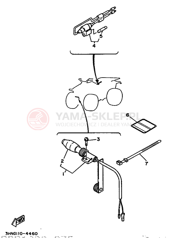 Schemat "układ elektryczny" do Yamaha BIG BEAR 350