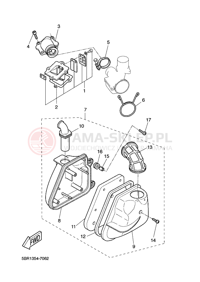 Schemat "Wtrysk paliwa" do Yamaha AEROX
