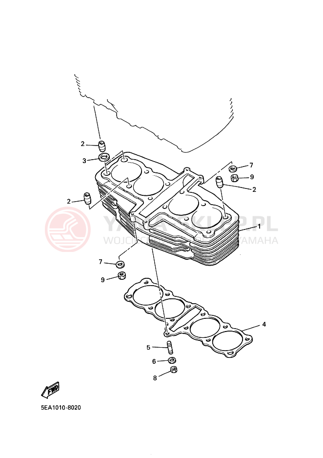 Schemat "cylinder" do Yamaha XJR1300SP
