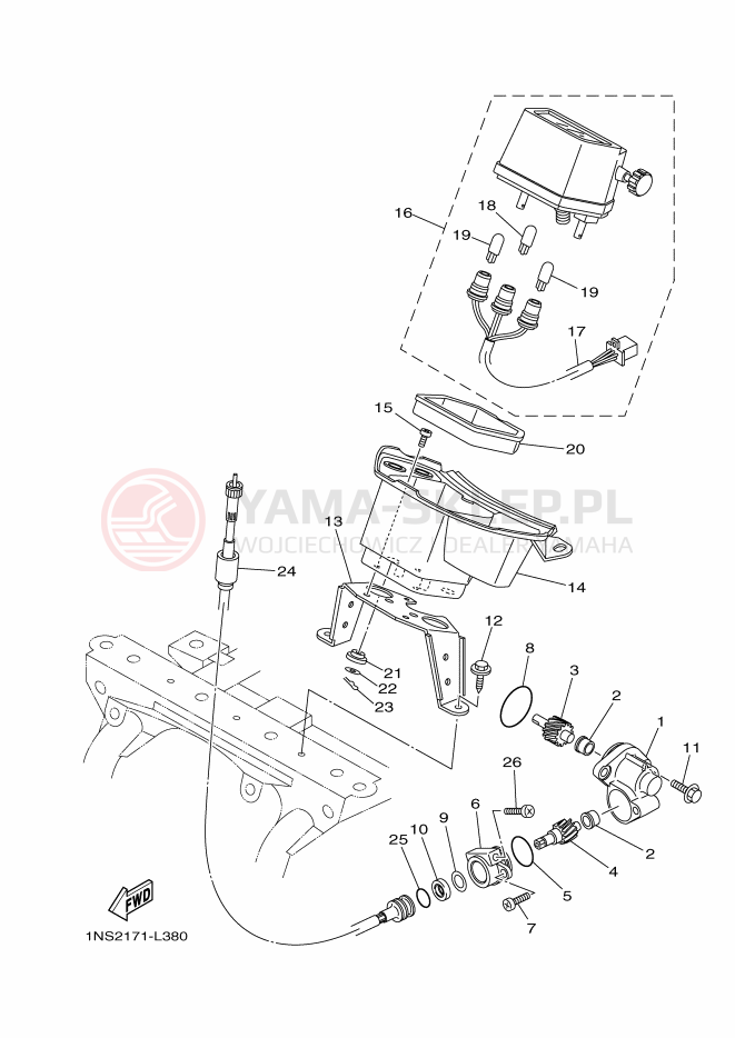 Schemat "licznik" do Yamaha GRIZZLY 350 4WD