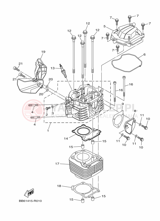 Schemat "cylinder" do Yamaha YS125