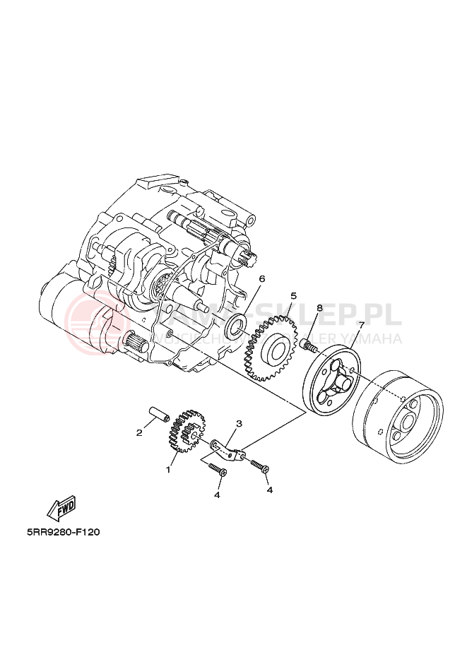 Schemat "rozrusznik" do Yamaha XTZ125E