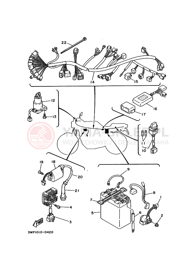 Schemat "układ elektryczny" do Yamaha SRX250