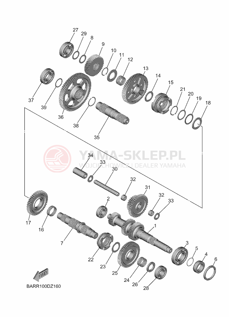 Schemat "Skrzynia biegów " do Yamaha WOLVERINE X2 850 SE