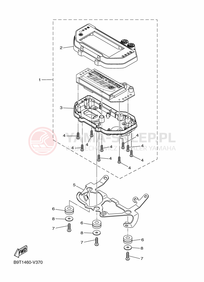 Schemat "licznik" do Yamaha MT-03