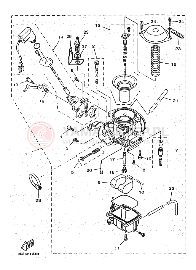 Schemat "GAŹNIK" do Yamaha SKYLINER
