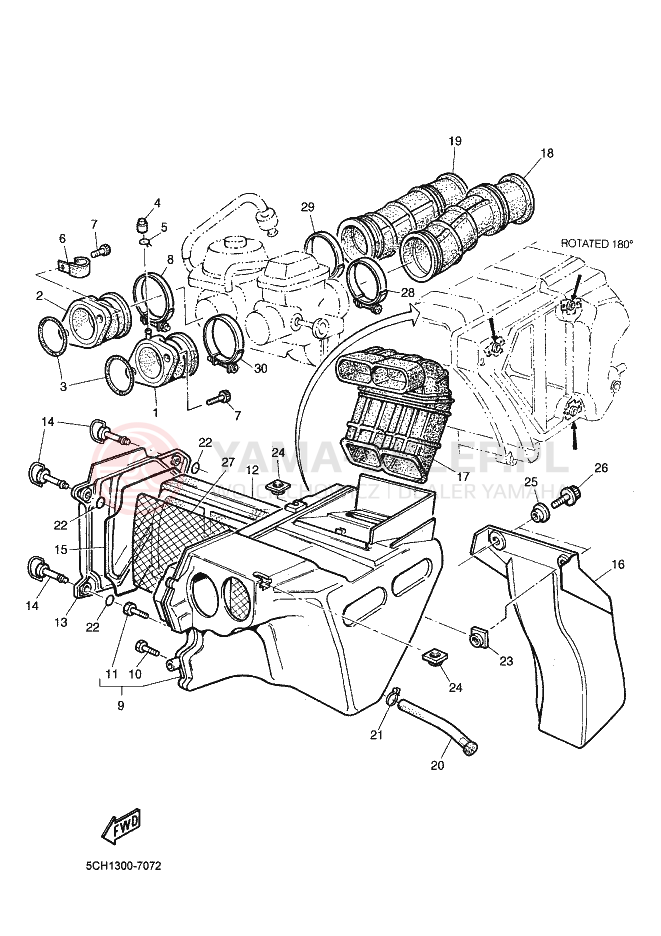 Schemat "Wtrysk paliwa" do Yamaha TT600RE