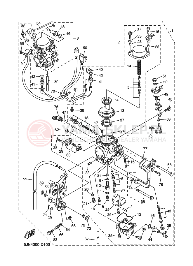 Schemat "Gaźnik" do Yamaha BT1100