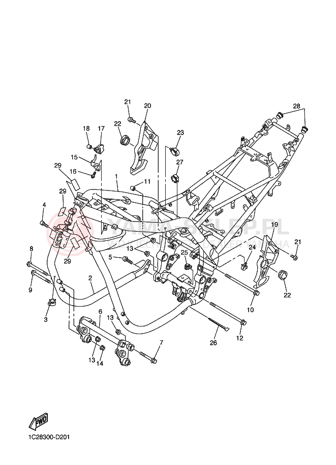 Schemat "rama" do Yamaha FZS1000