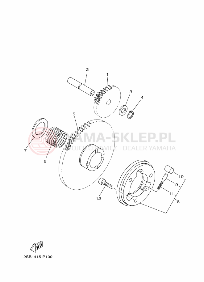 Schemat "rozrusznik" do Yamaha YS125