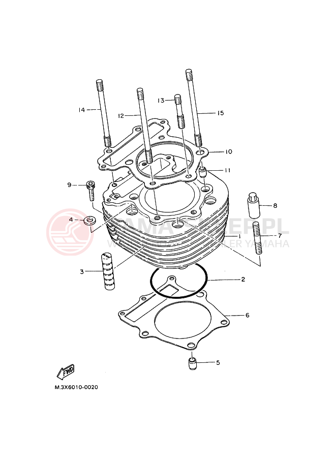Schemat "cylinder" do Yamaha SR500