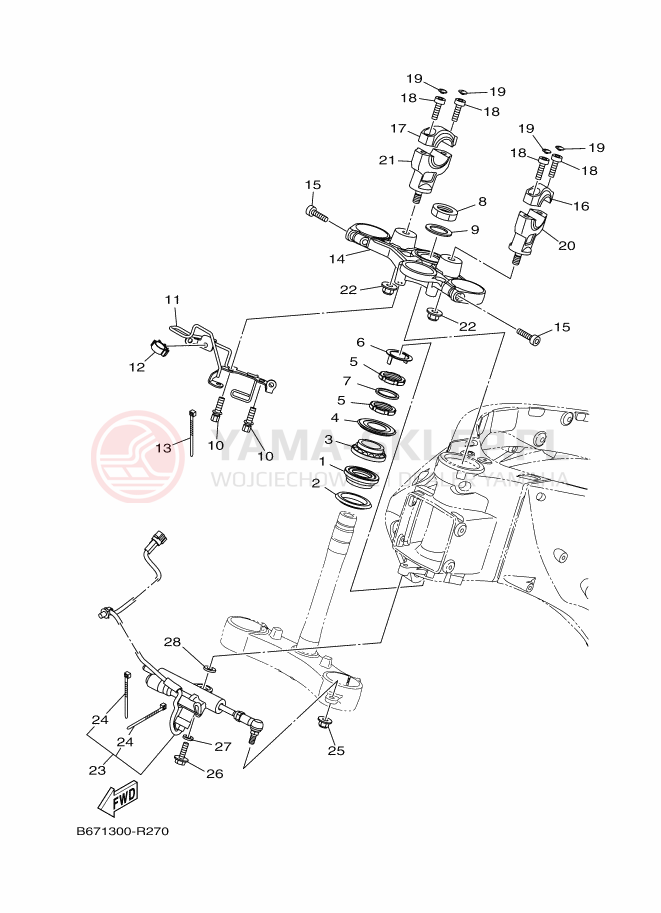 Schemat "Półki zawieszenia" do Yamaha MT-10