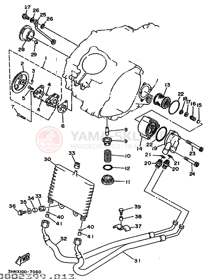 Schemat "Pompa olejowa" do Yamaha YFM350FW