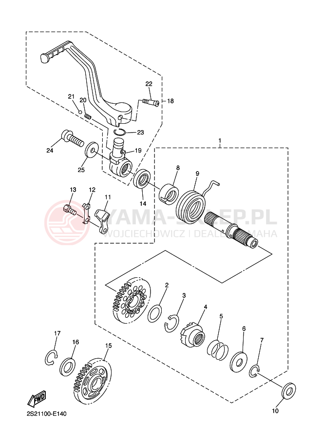Schemat "rozrusznik" do Yamaha WR450F