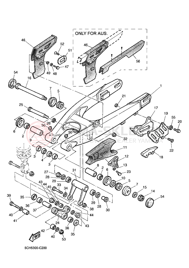 Schemat "wahacz" do Yamaha TT600RE