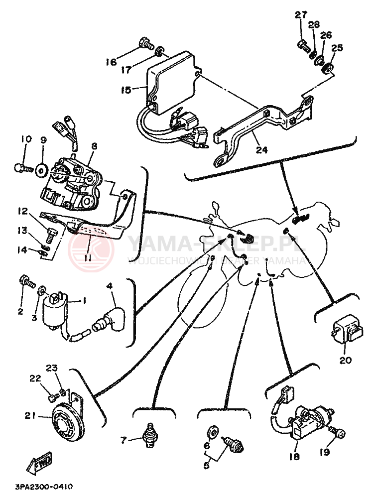 Schemat "układ elektryczny" do Yamaha TZR125