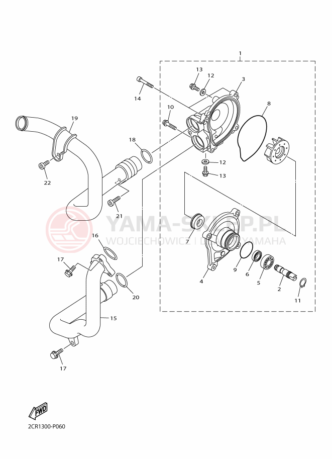 Schemat "Pompa wody" do Yamaha YZF-R1